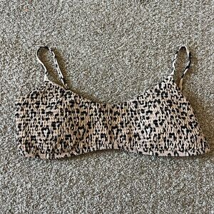 Hollister Leopard Print Bikini Top